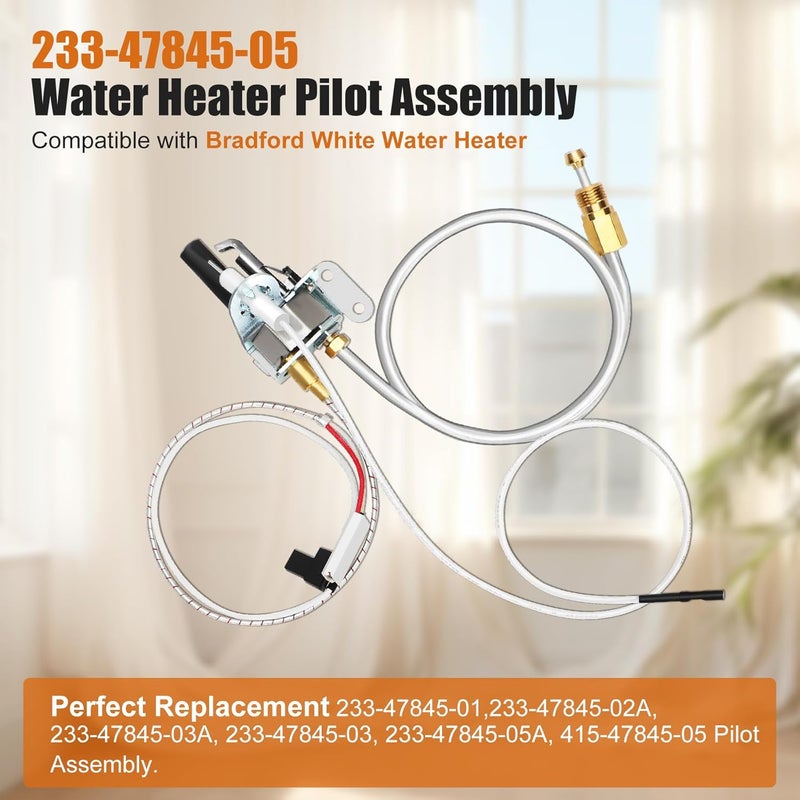 Miumoon 233-47845-05 Water Heater Pilot Assembly Compatible with Bradford White Water Heater, 233-47845-05 Pilot Assembly Replace for 415-47845-05, 233-47845-02A, 233-47845-03 Pilot Assembly - Image 5